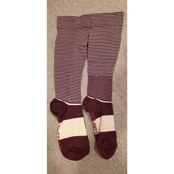 FIGS DoubleStripe Burgundy Compression Socks Size M NWOT/Flaw - Picture 3 of 5